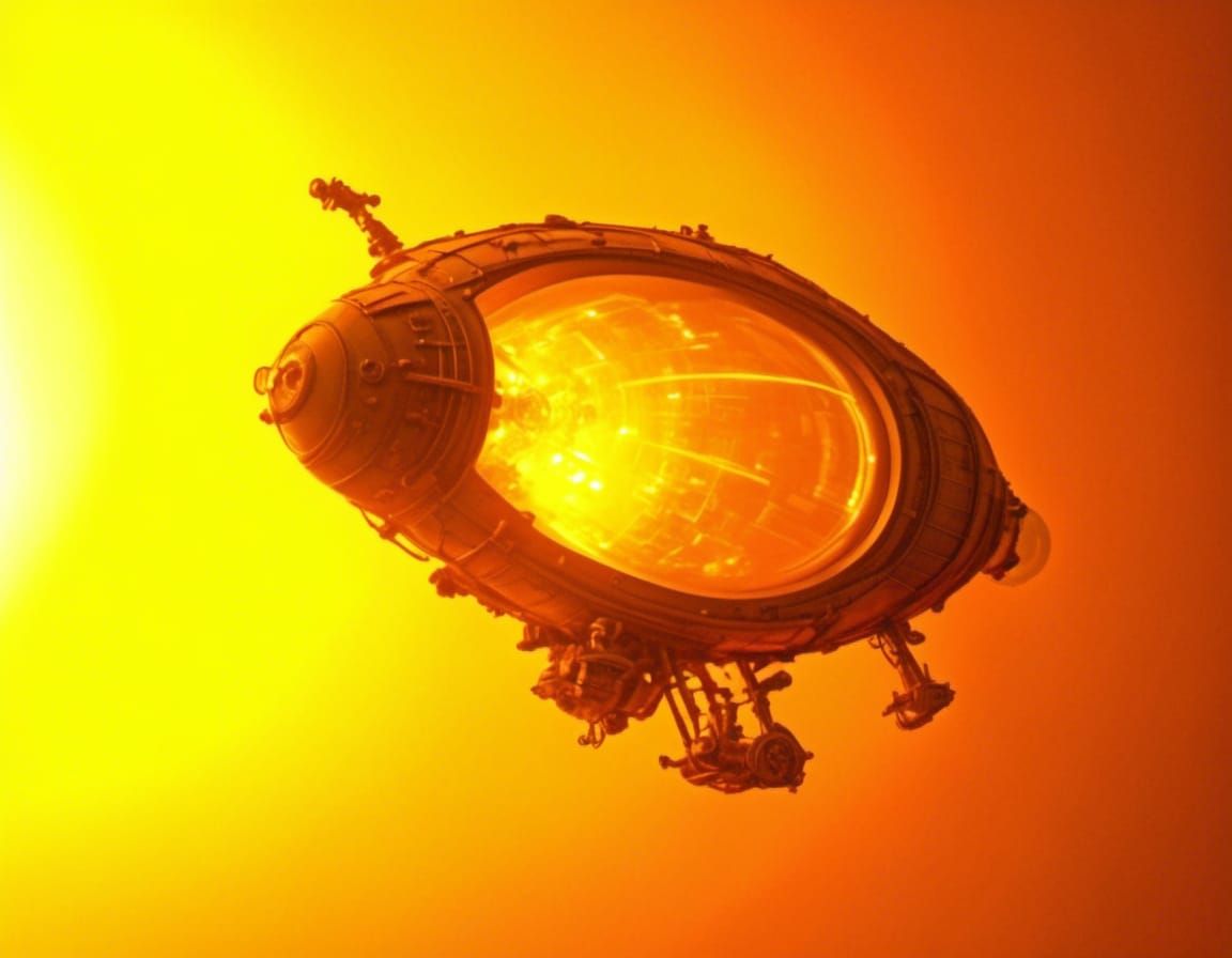 Alien Spacecraft refueling near the Sun