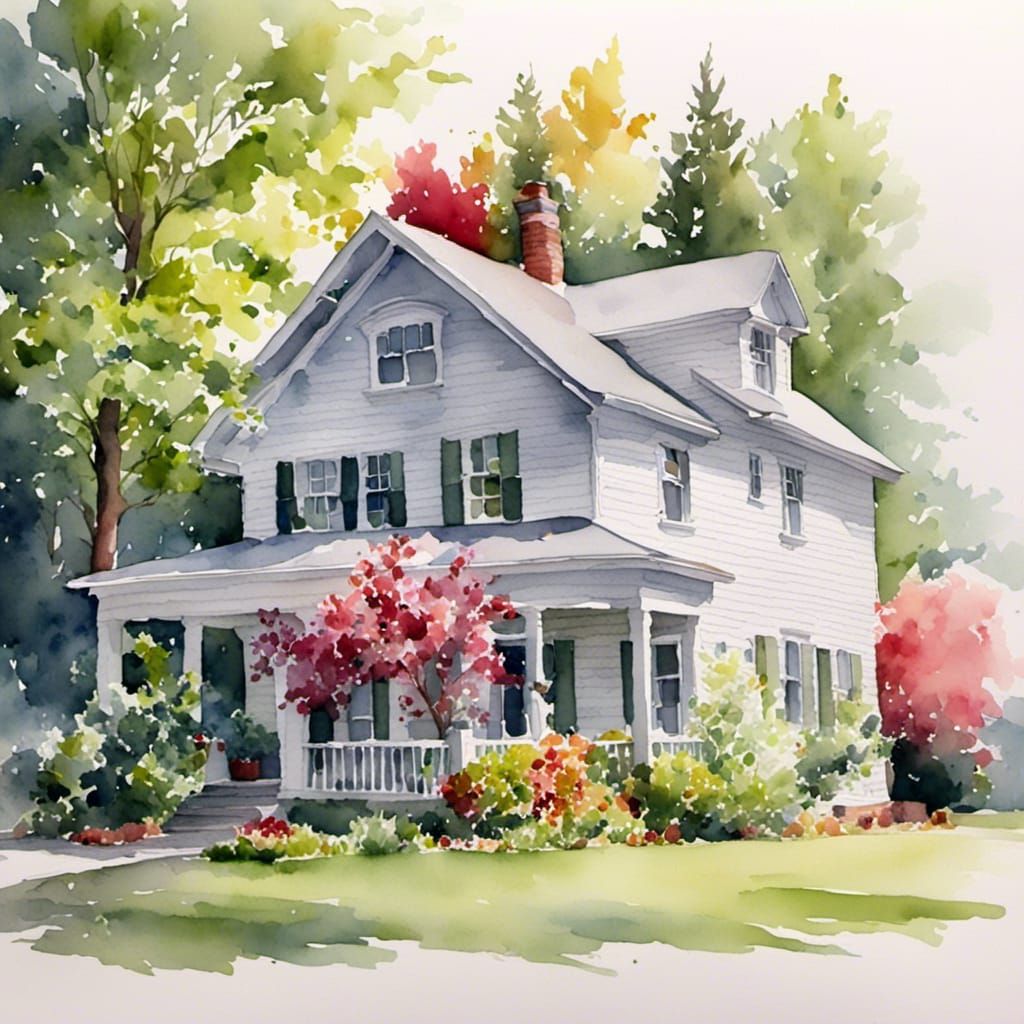 Simple drawing with style, white background <lora:Watercolor...