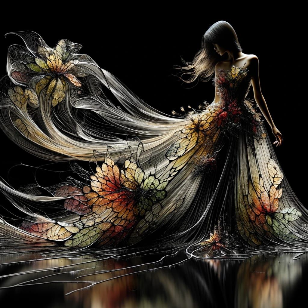 The Woman in the flowing dress