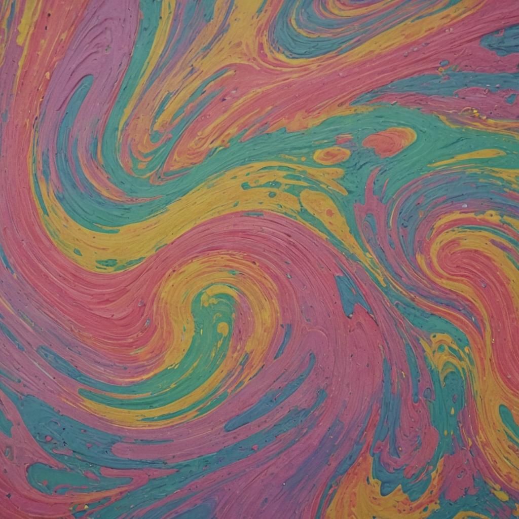 Swirly paint epically bright colors