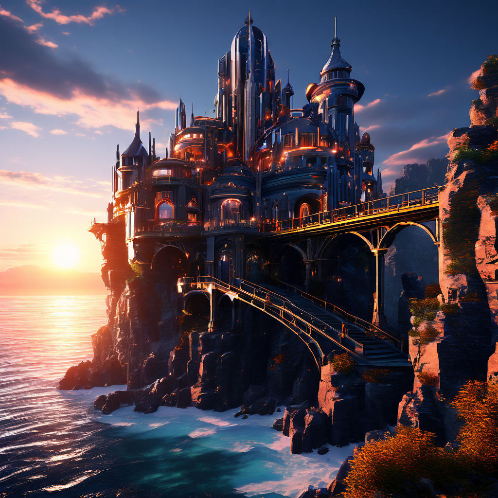 Coastal dystopia castle