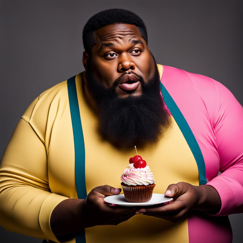 EDP445 holding cupcake