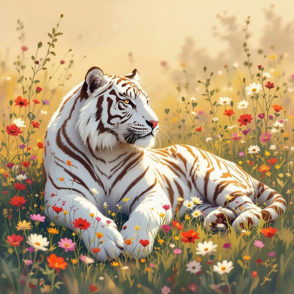 white tiger  by @undefined