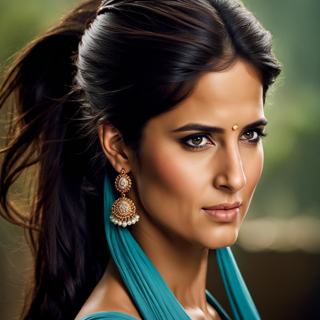 Katrina Kaif in ponytail - AI Generated Artwork - NightCafe Creator