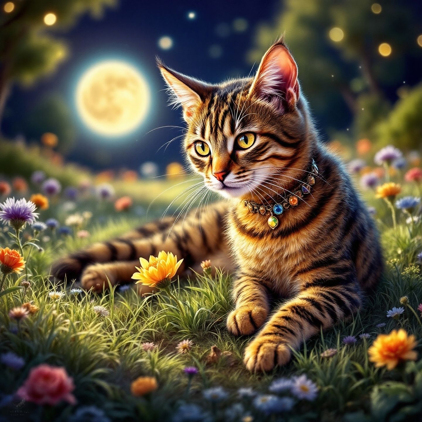 Cat in the meadow