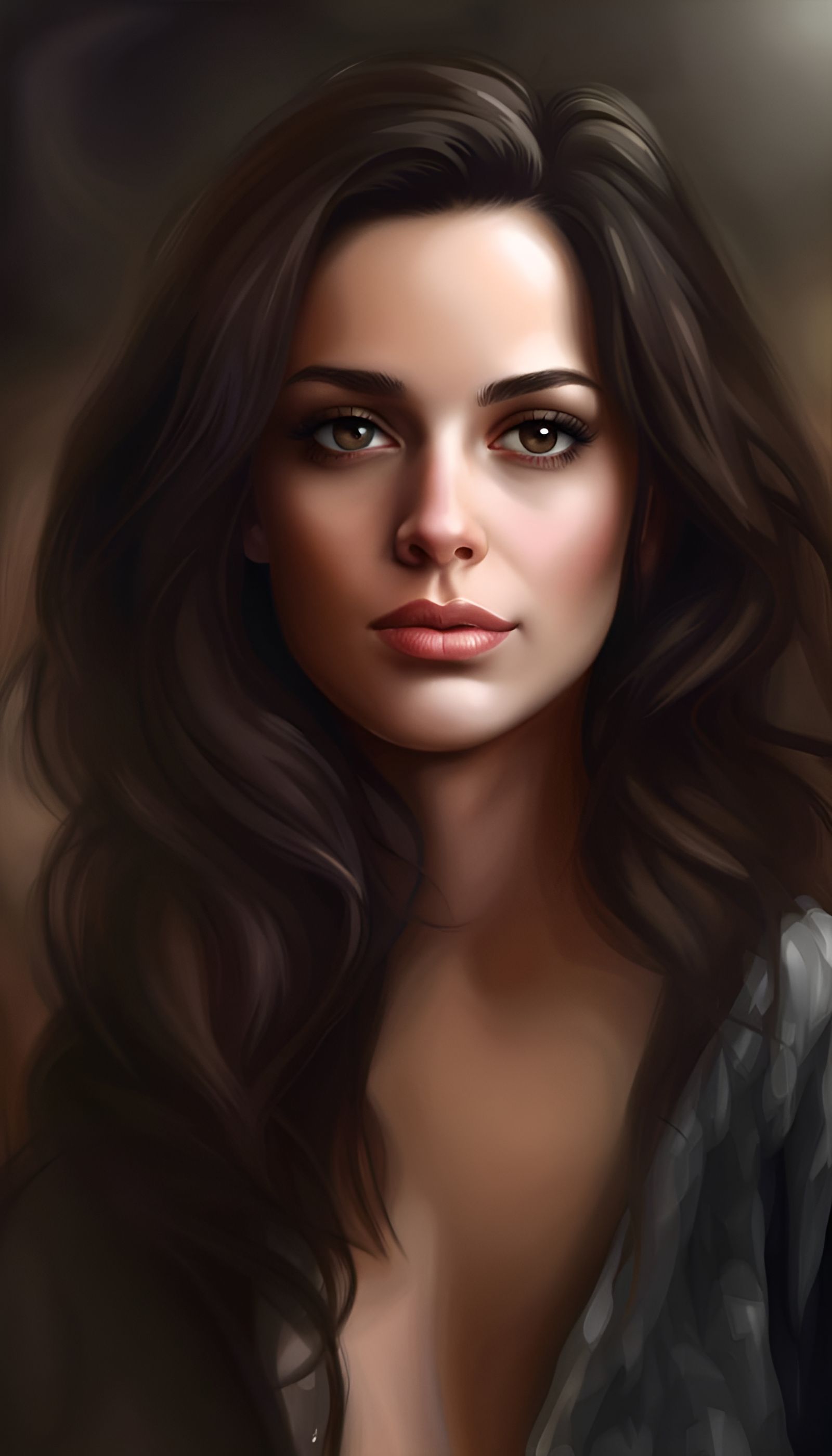 A beautiful brunette woman, realistic - AI Generated Artwork ...