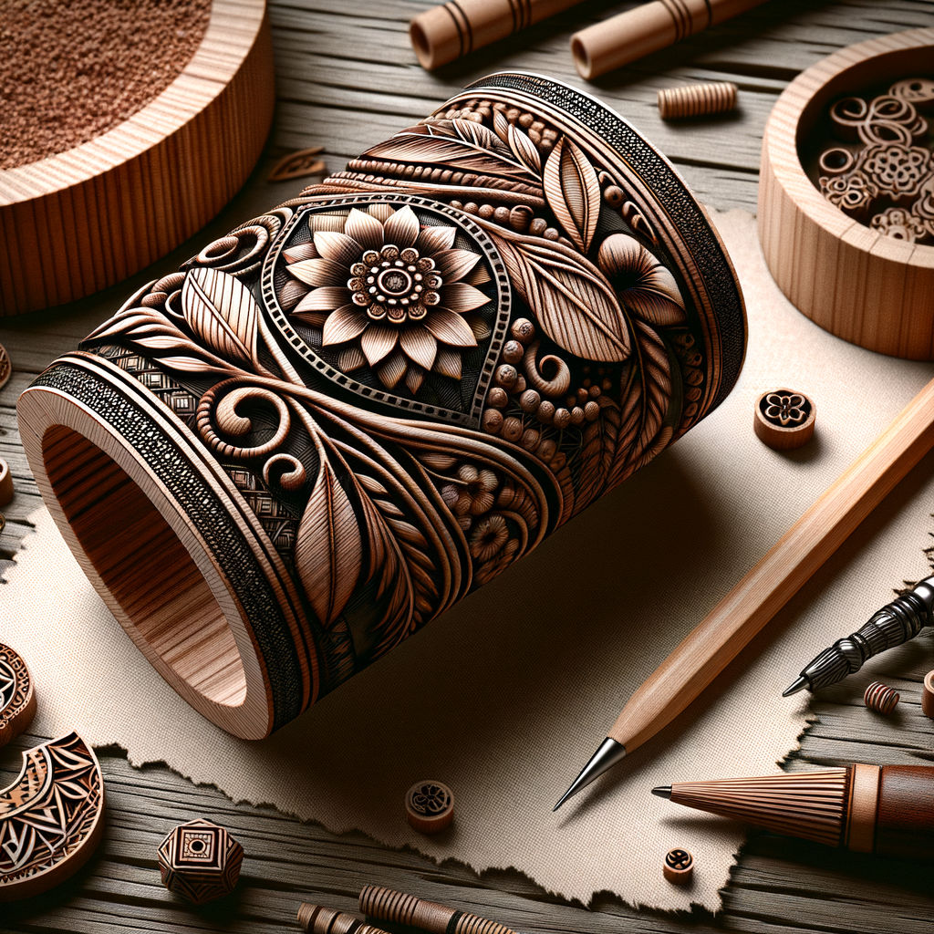 Brazalete en madera quemada