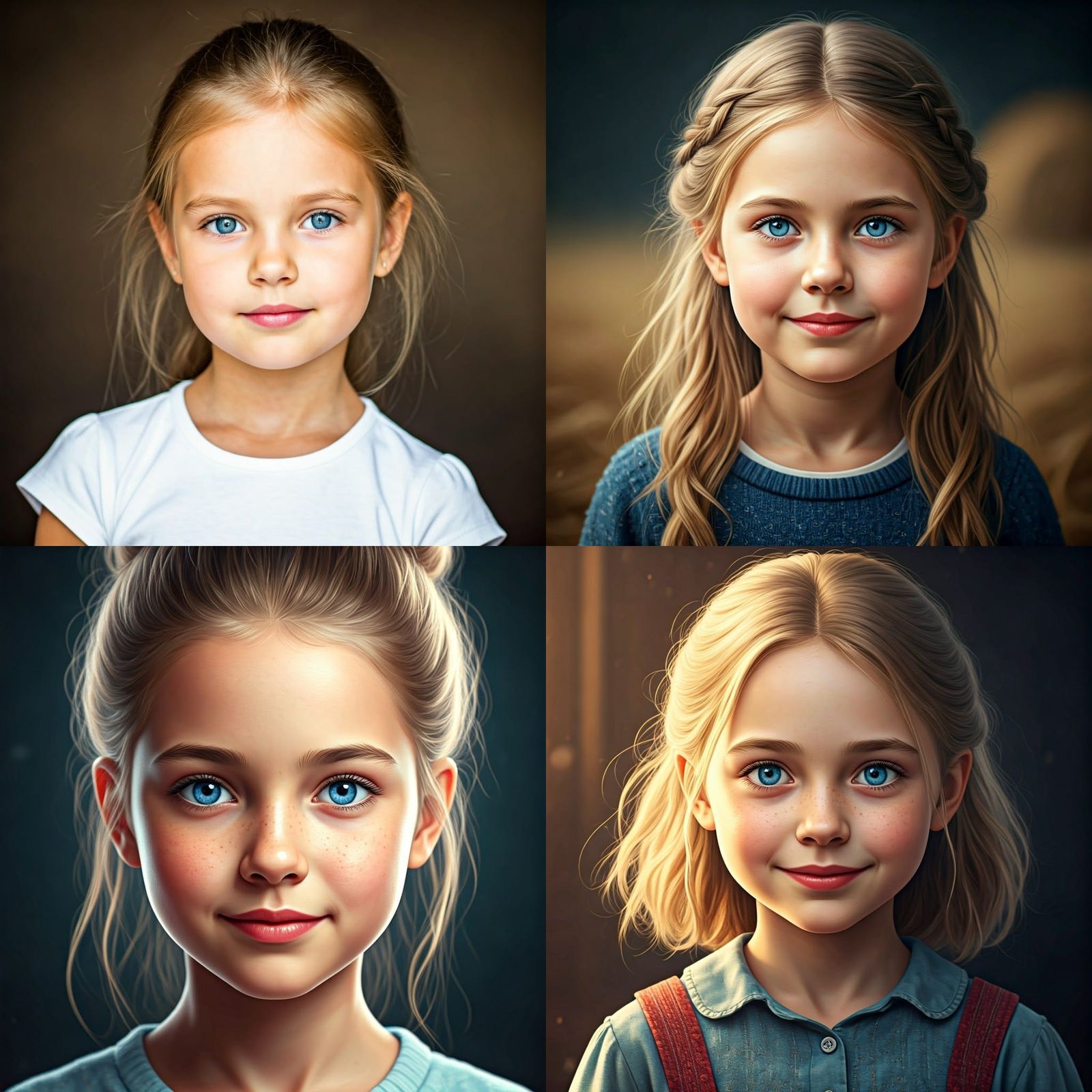 Sweet and Playful Blonde Girl with Wisdom and Intelligence i...