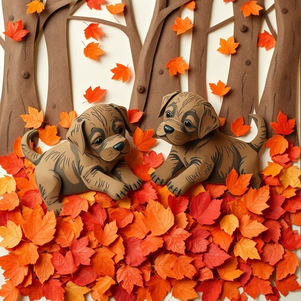 paper puppies  by @JMO