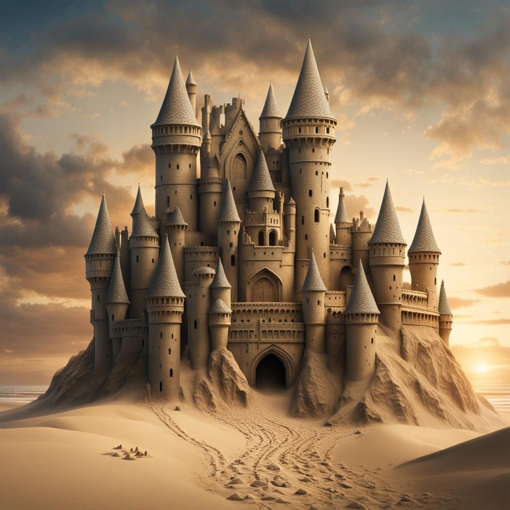 Life Size Sand Castle  by @undefined