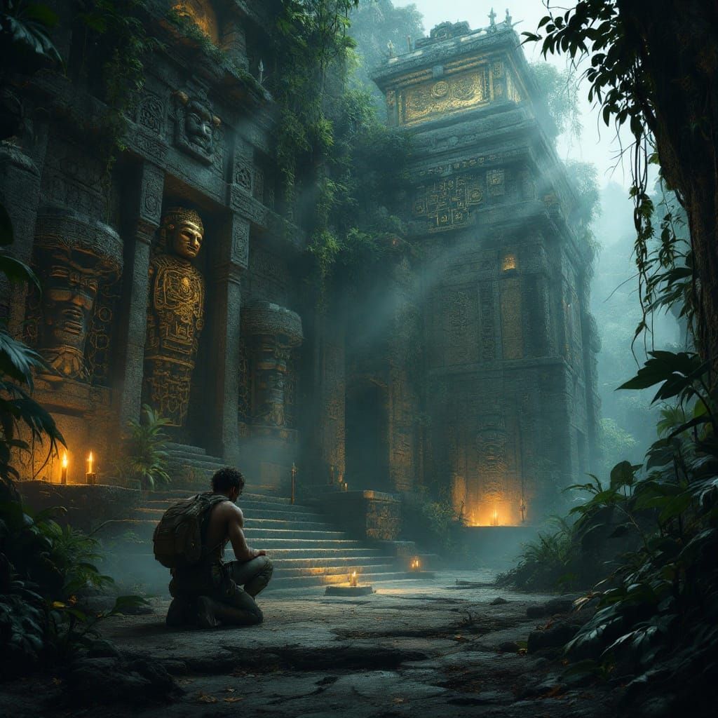 Deep in a Mayan Ruin  by @Sandi