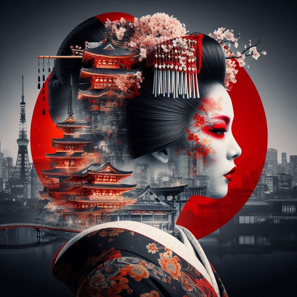 Geisha in profile