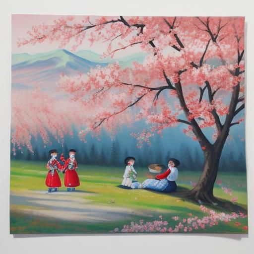 Cherry spring festival popular people