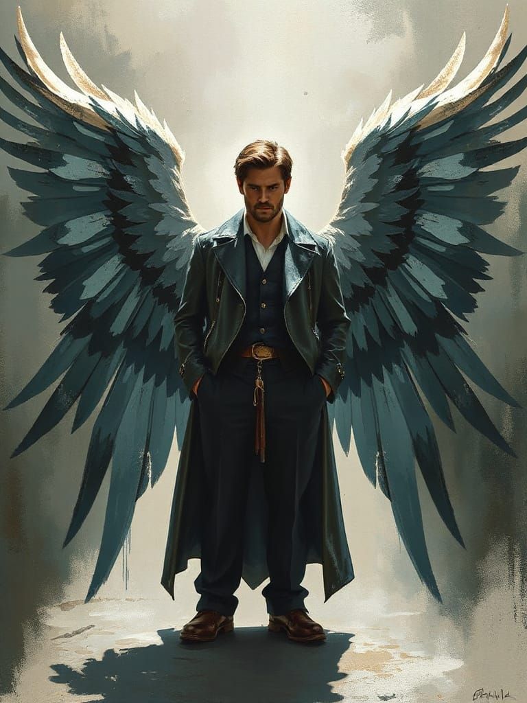 Epic Impressionist Masterpiece of Castiel from Supernatural