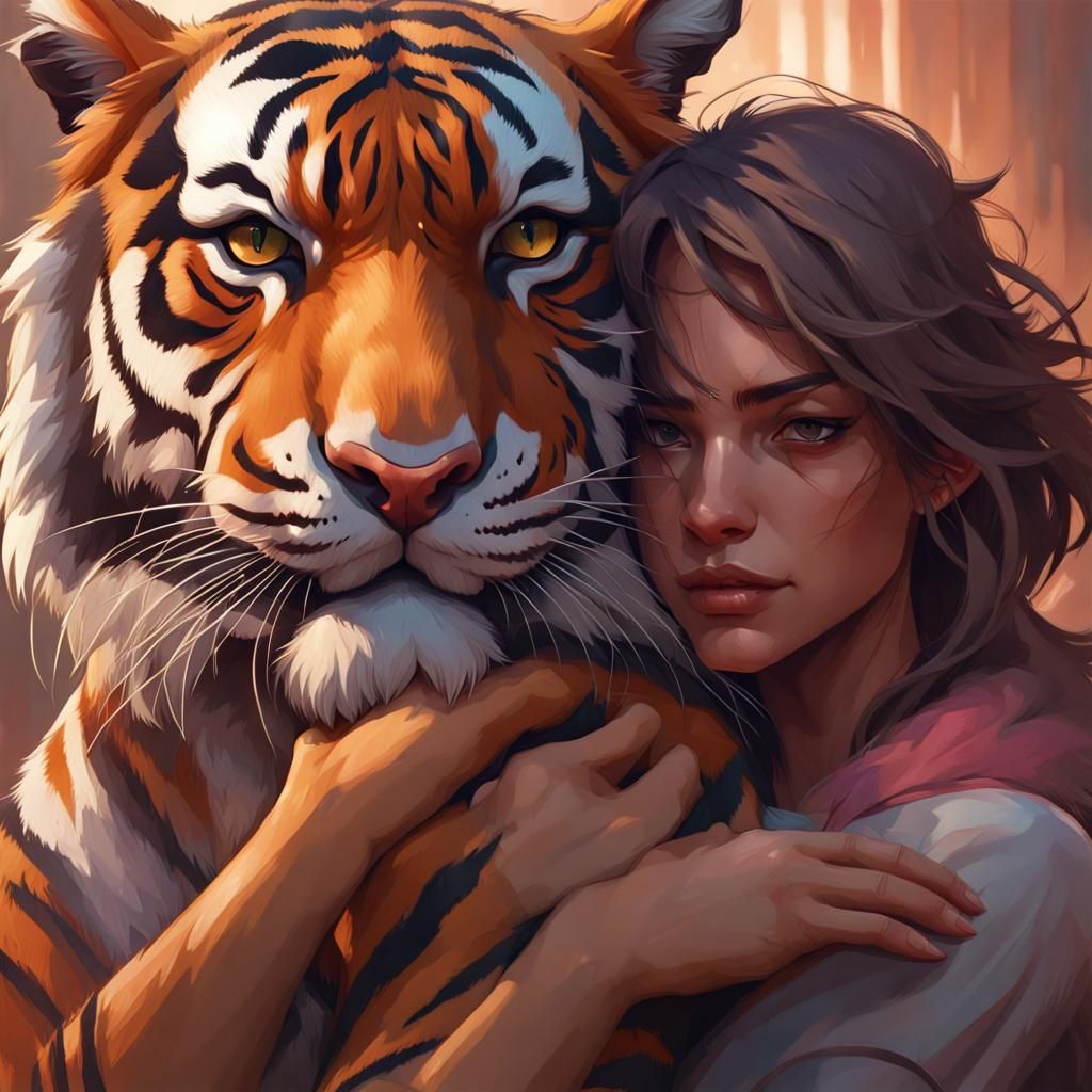 Tigers Embrace: Hyperdetailed Portrait in Unreal Engine 5