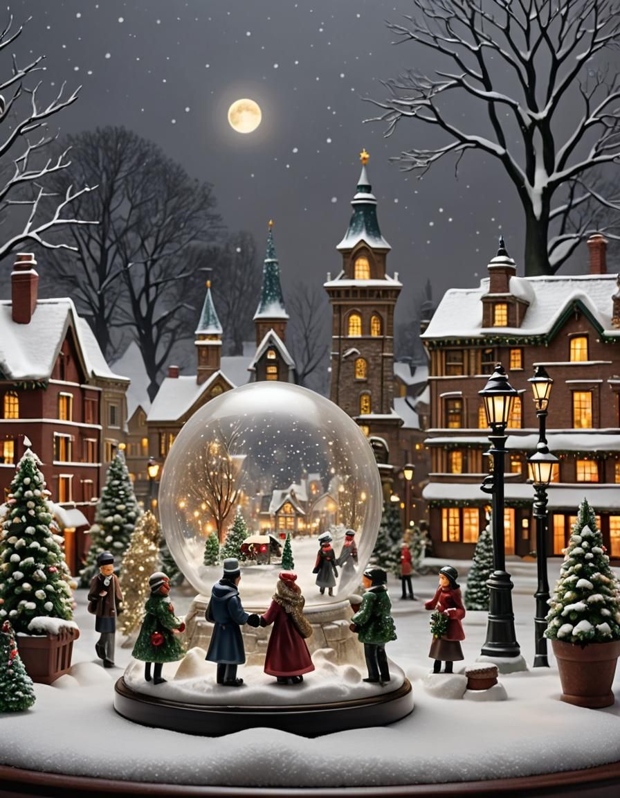 A charming snow globe
