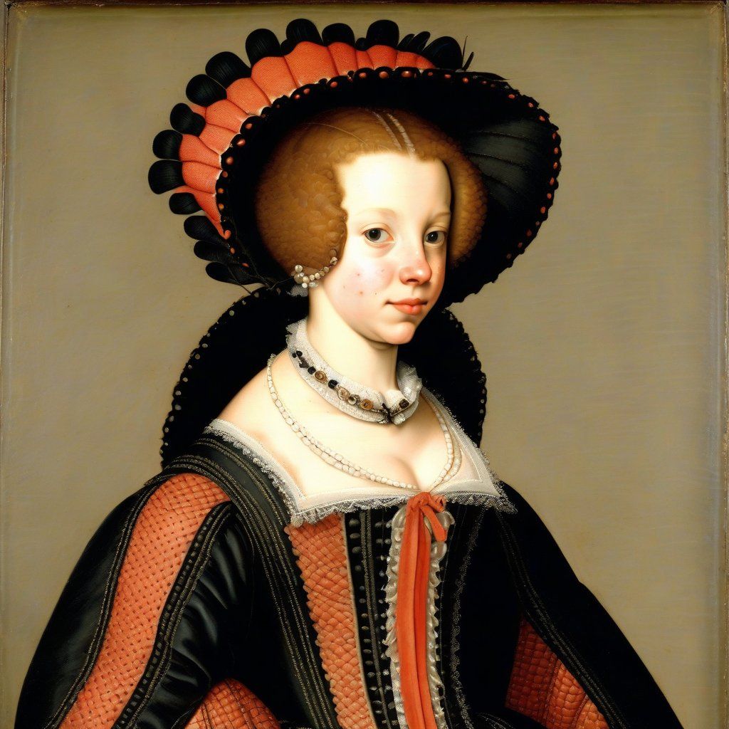 Lobster girl portrait.