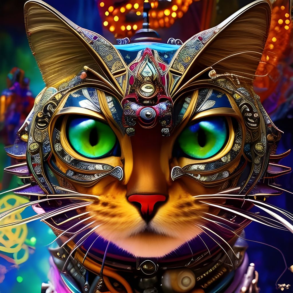 Robo Cat - AI Generated Artwork - NightCafe Creator