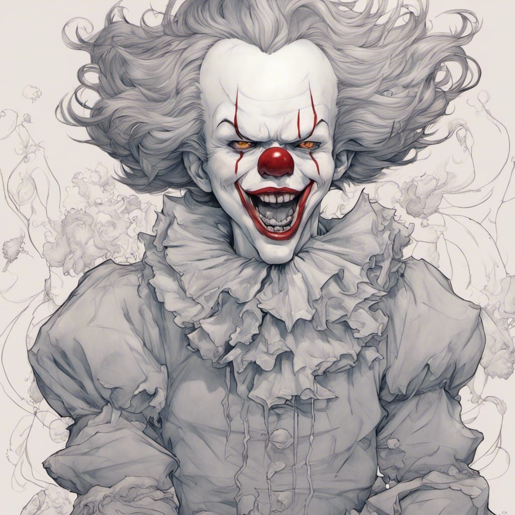 Drawing IT - Pennywise Clown - Speed Art 2017 
