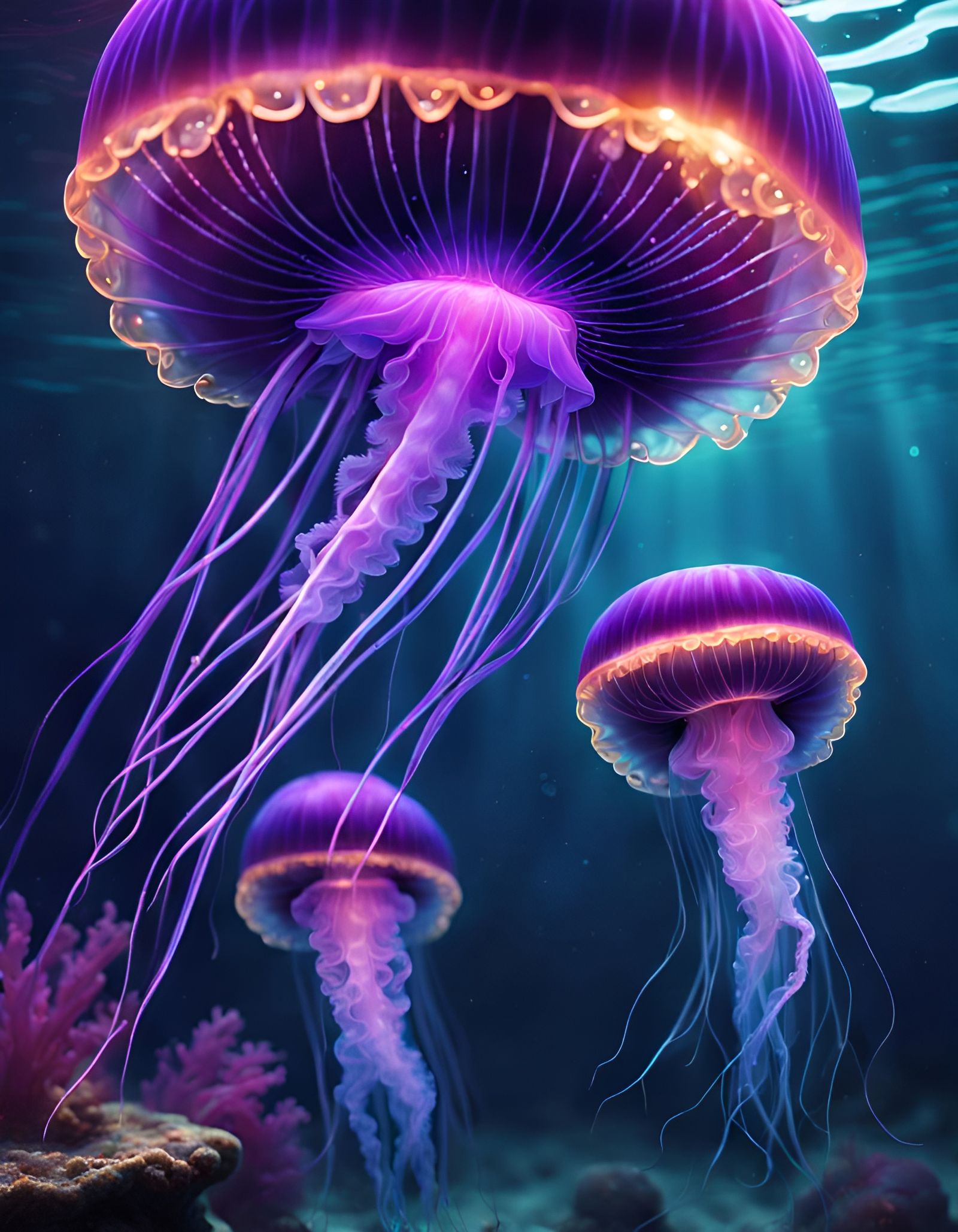 Jelly fish AI Generated Artwork NightCafe Creator