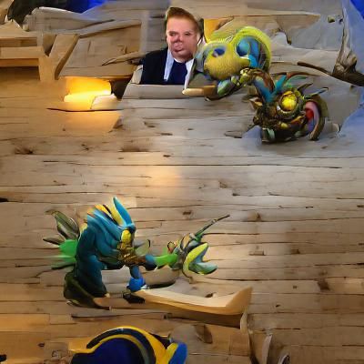 Swedish Prime Minister Fighting a murloc