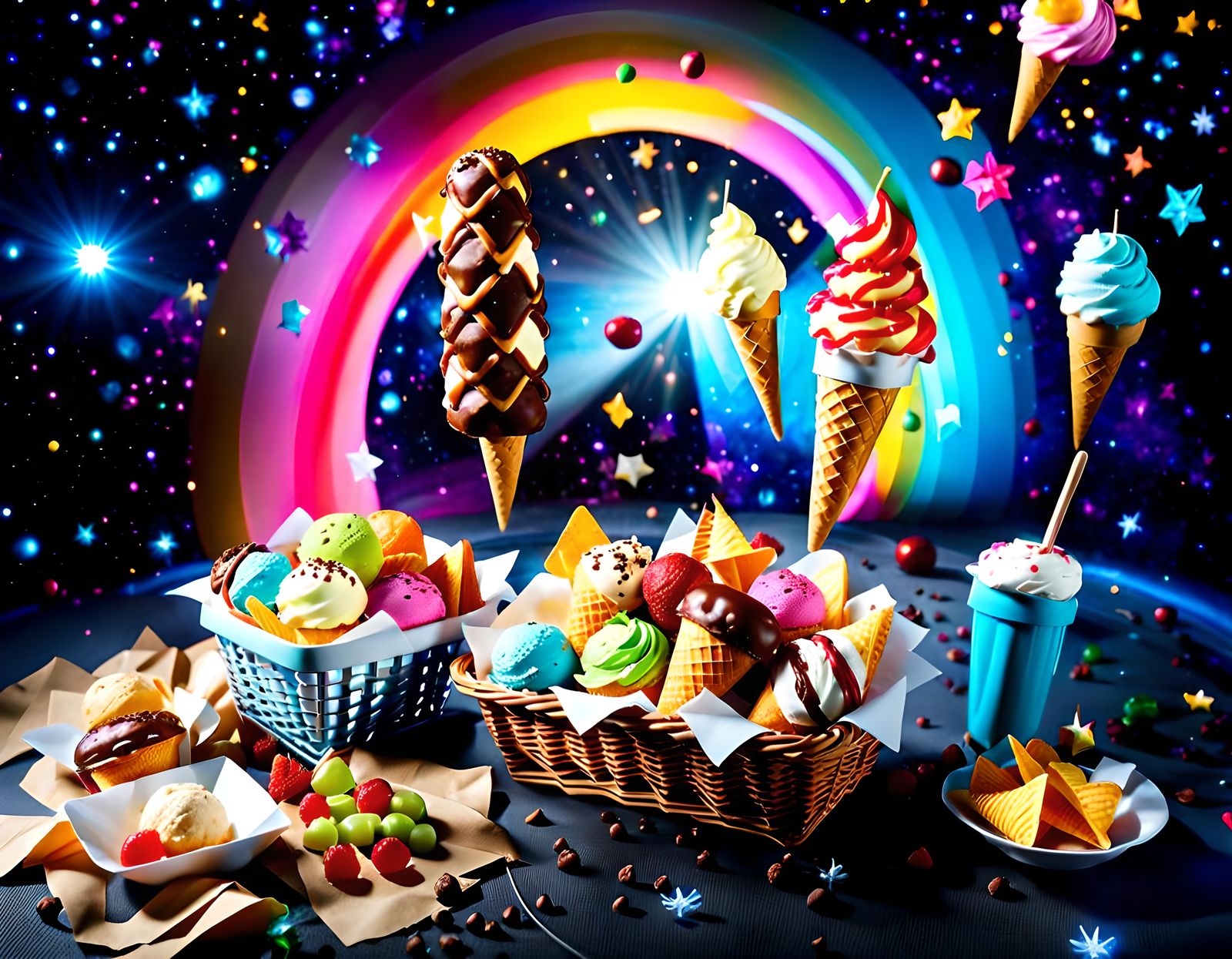 In Space, No One Can Hear Ice Cream - AI Generated Artwork - NightCafe ...