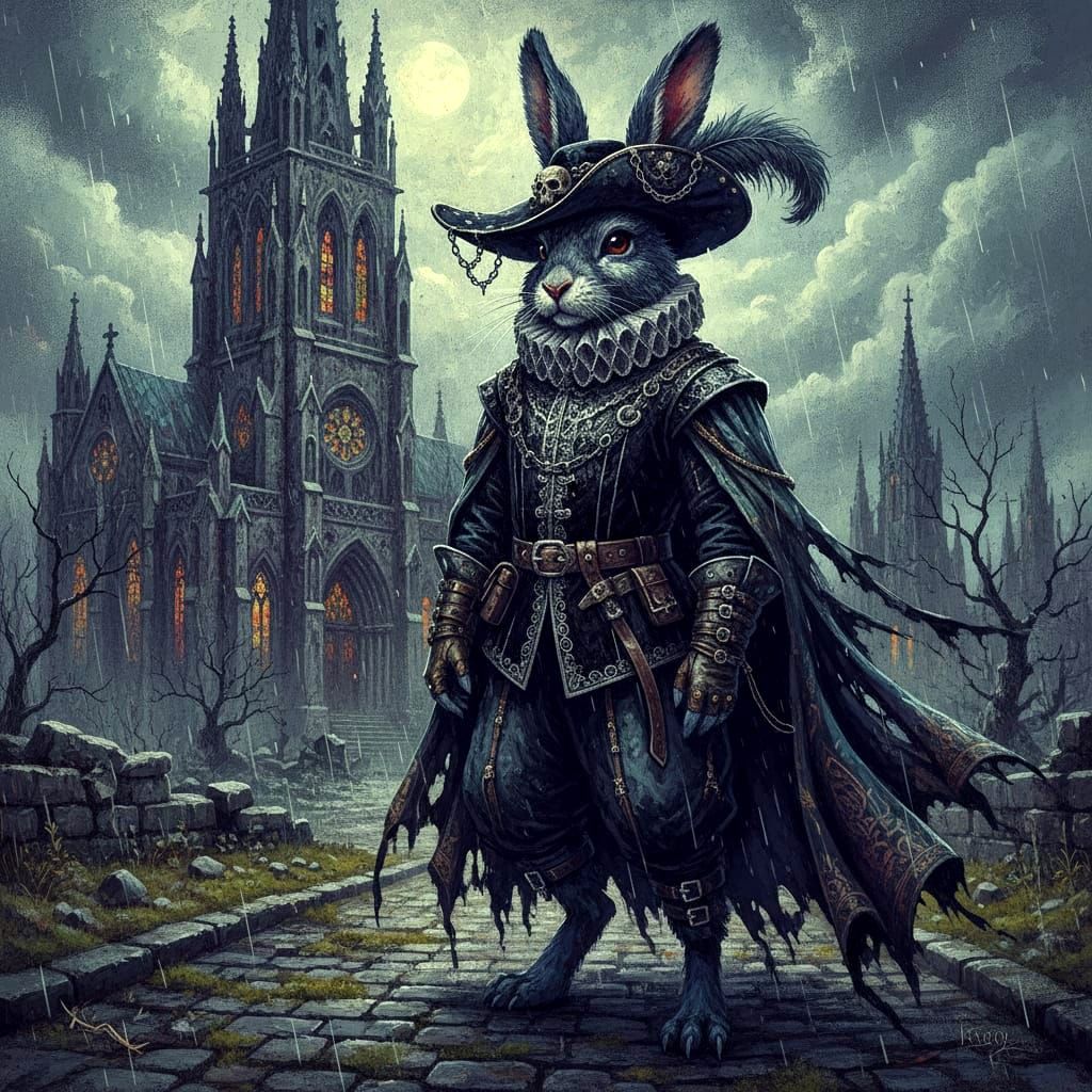 Gothic Rabbit  by @Tristan