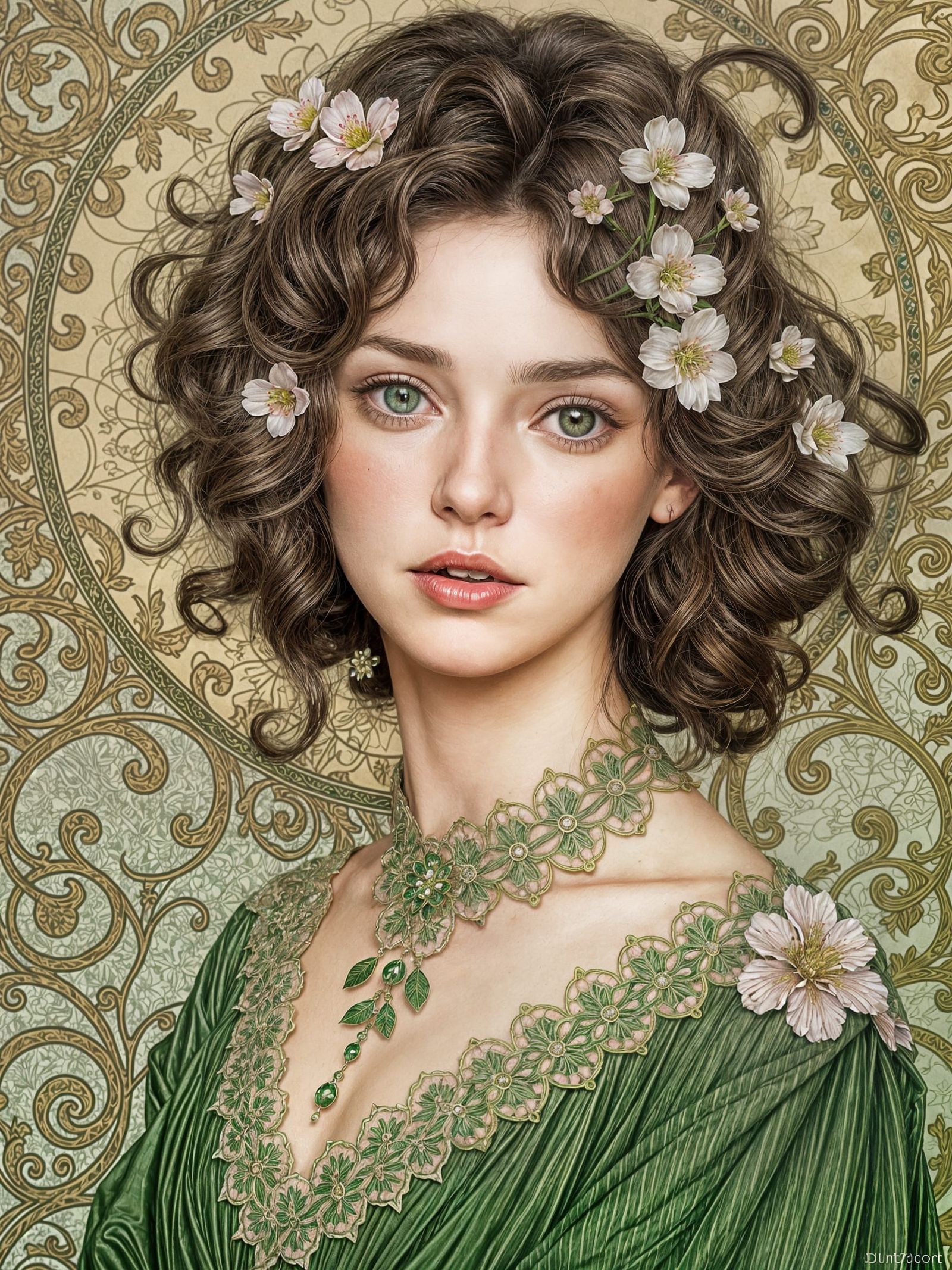 Art nouveau portrait  by @Oloreheri 