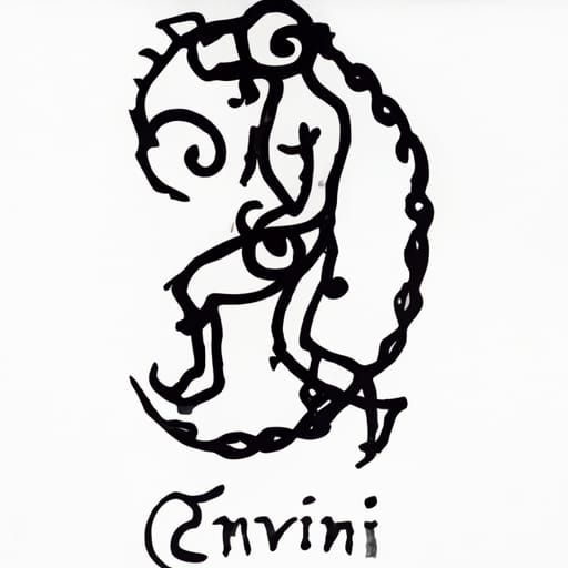 Pen and ink, primitive, Celtic, Elvin, Elvish, ancient, cave...