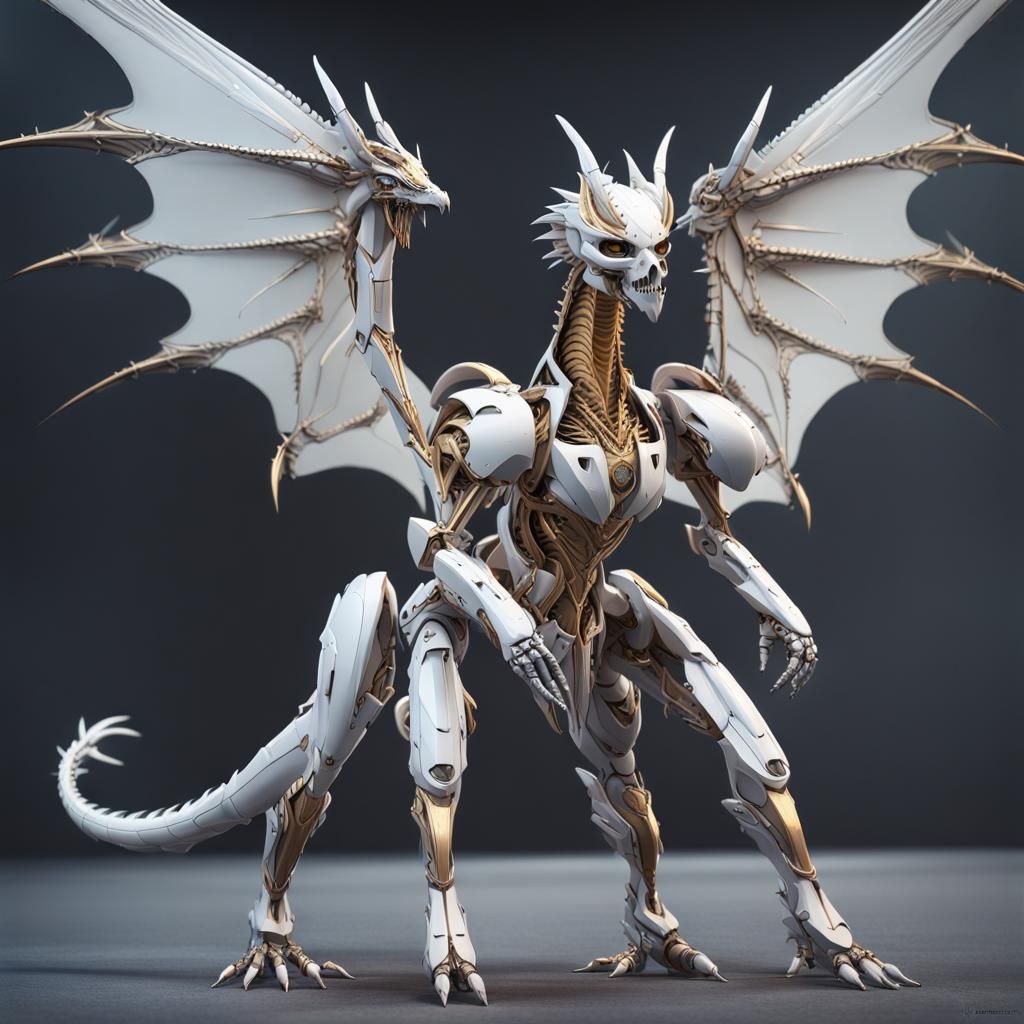 Female Robot Dragon - AI Generated Artwork - NightCafe Creator