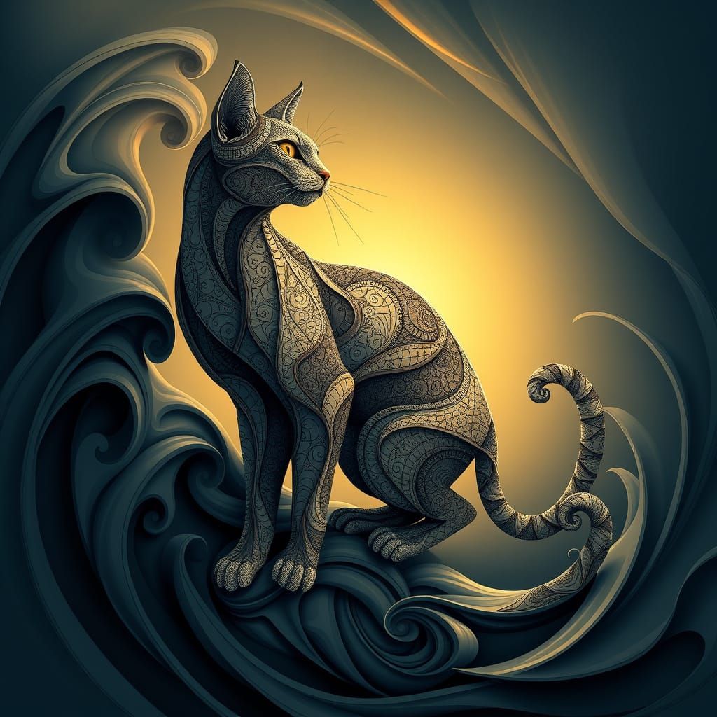 Abstract cat  by @Galina Bolshakova