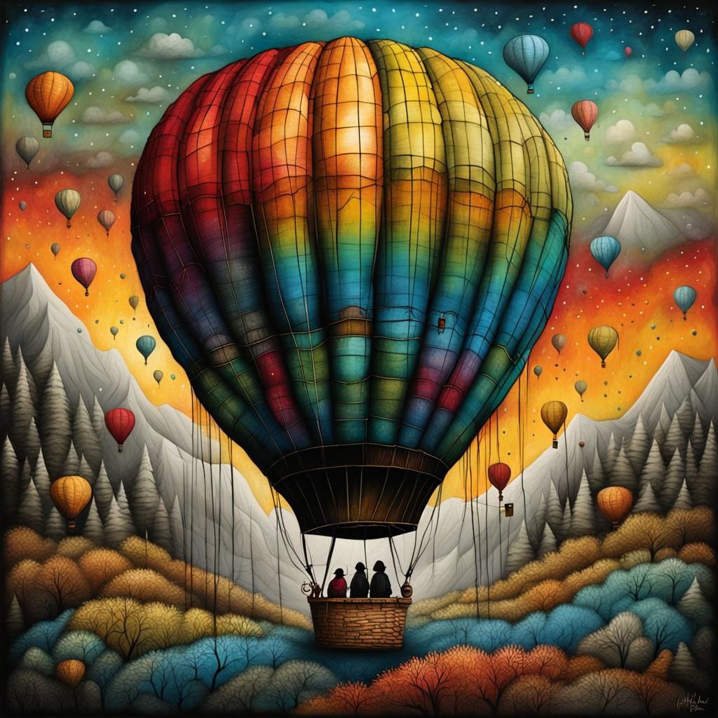 Hot Air Balloon  by @Dark Fairy Tales 