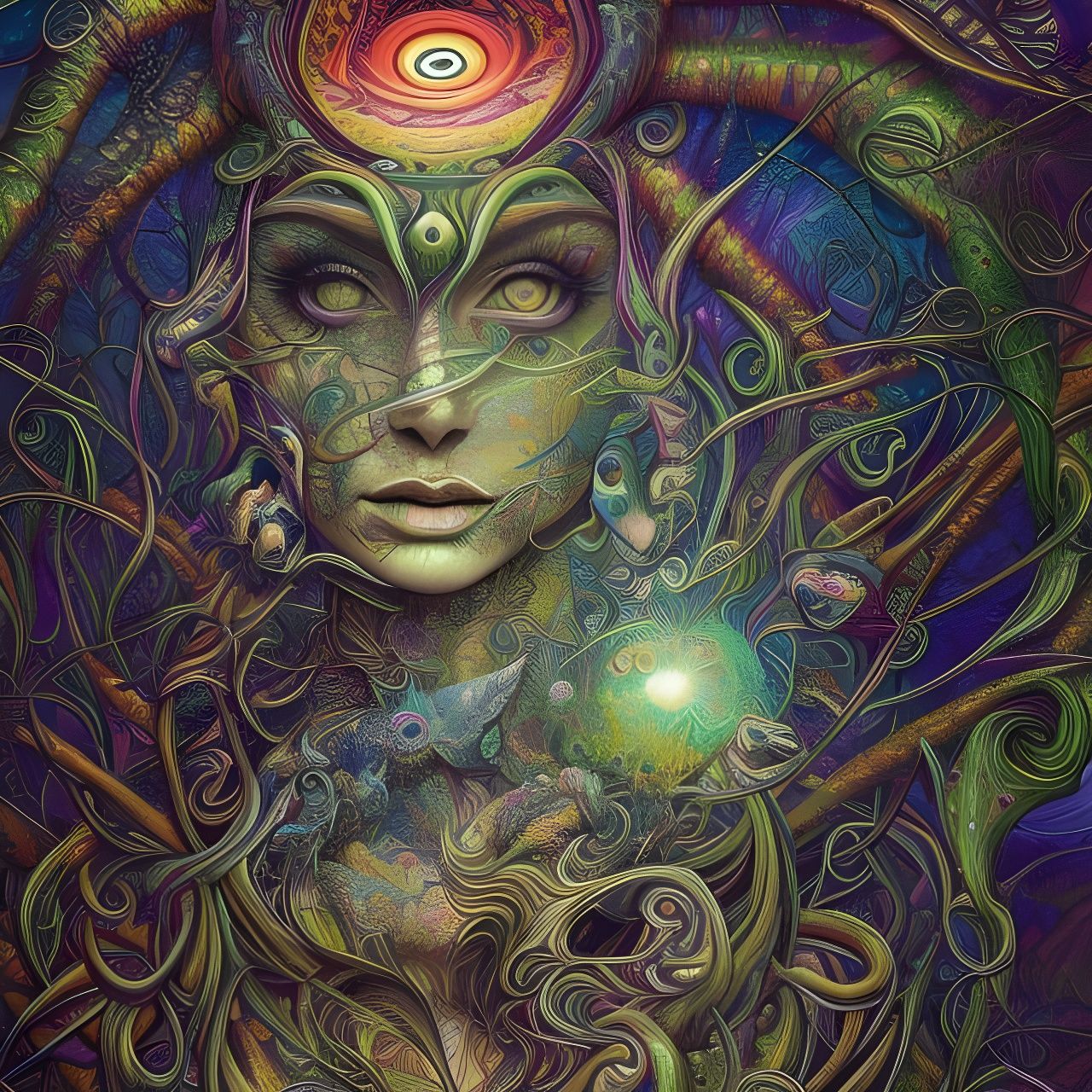 DMT Entity - AI Generated Artwork - NightCafe Creator