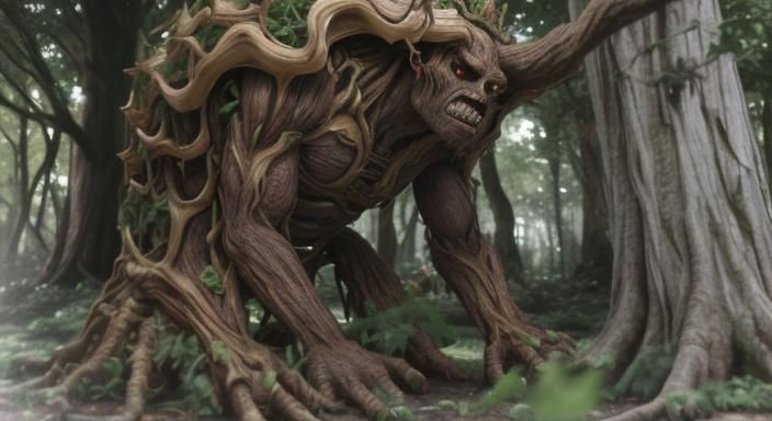 🌳🍃 Mesmerizing Rotten Tree Monster: A Hyper-Realistic Visi...