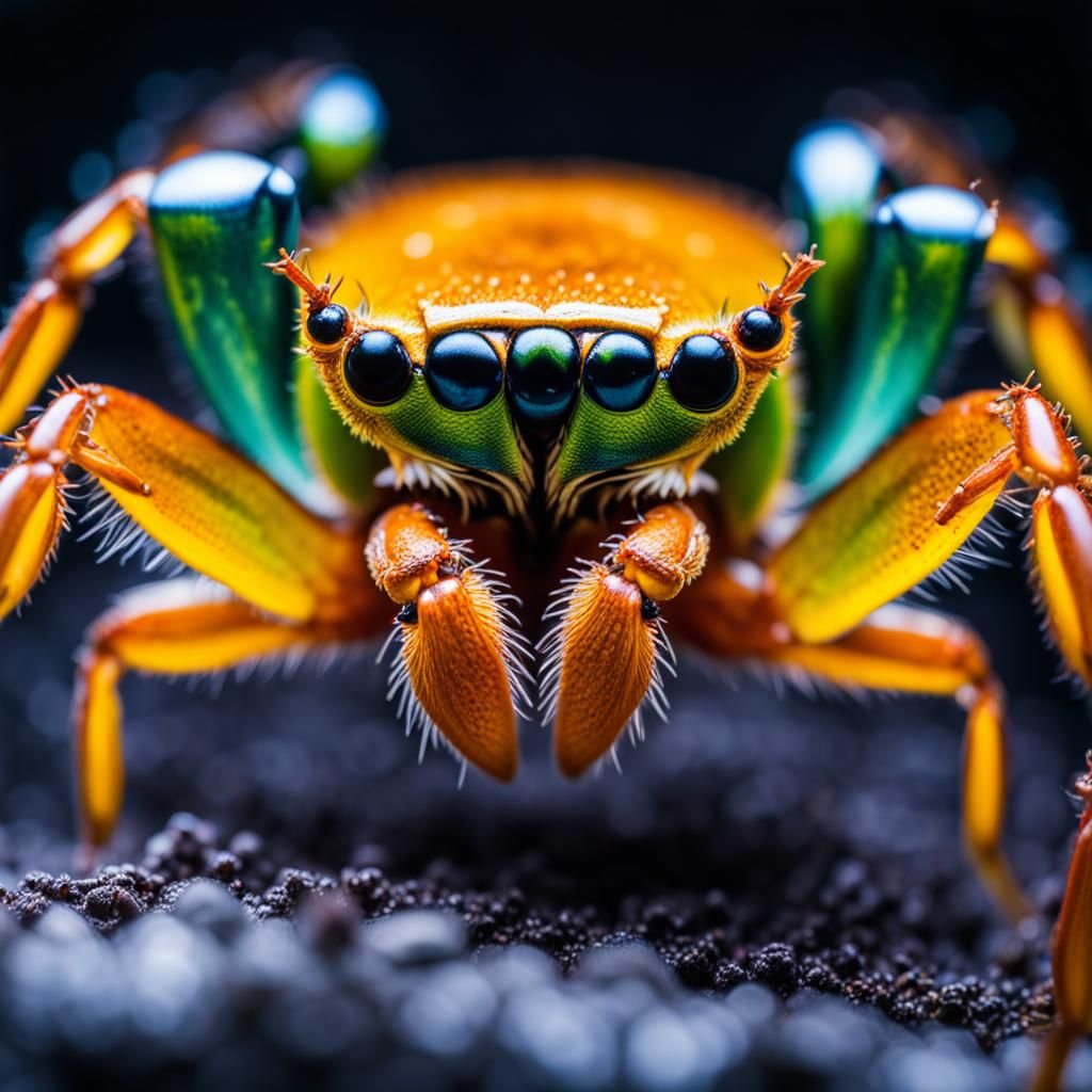 Crab Spider Closeup  by @Soynuts