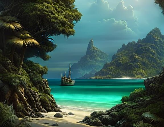 Hidden beach  by @EscapeReality