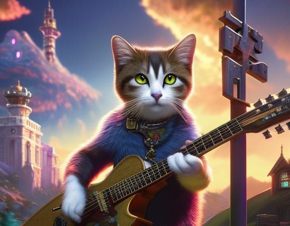 Rock star cat  by @Mysterys Games