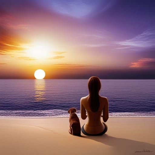 Sunset and best friends