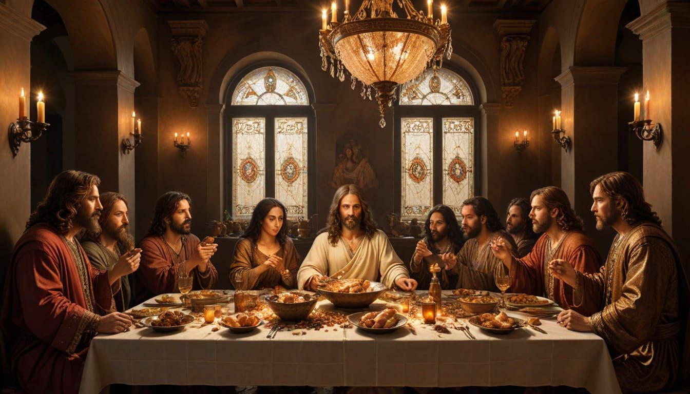 Jesus shocks everyone & brings his +1 to the last supper
