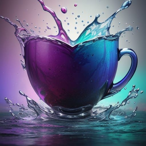 Heart-Shaped Steam Rises From Detailed Cup