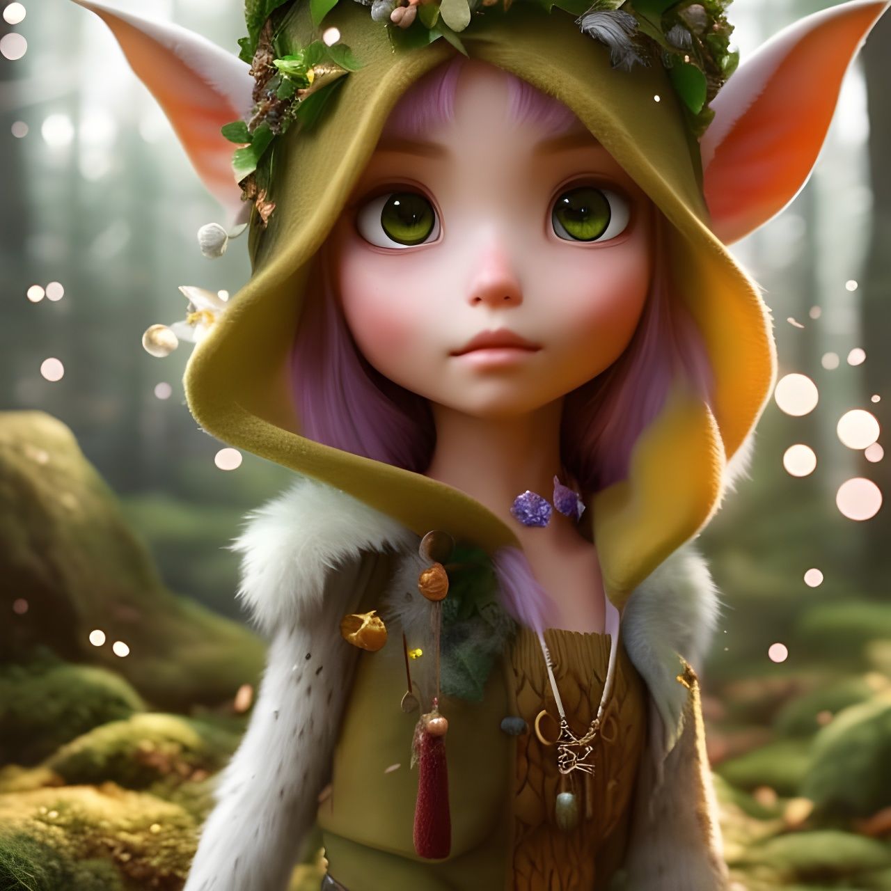 Young Elf Druid  by @WhiteHatGFX