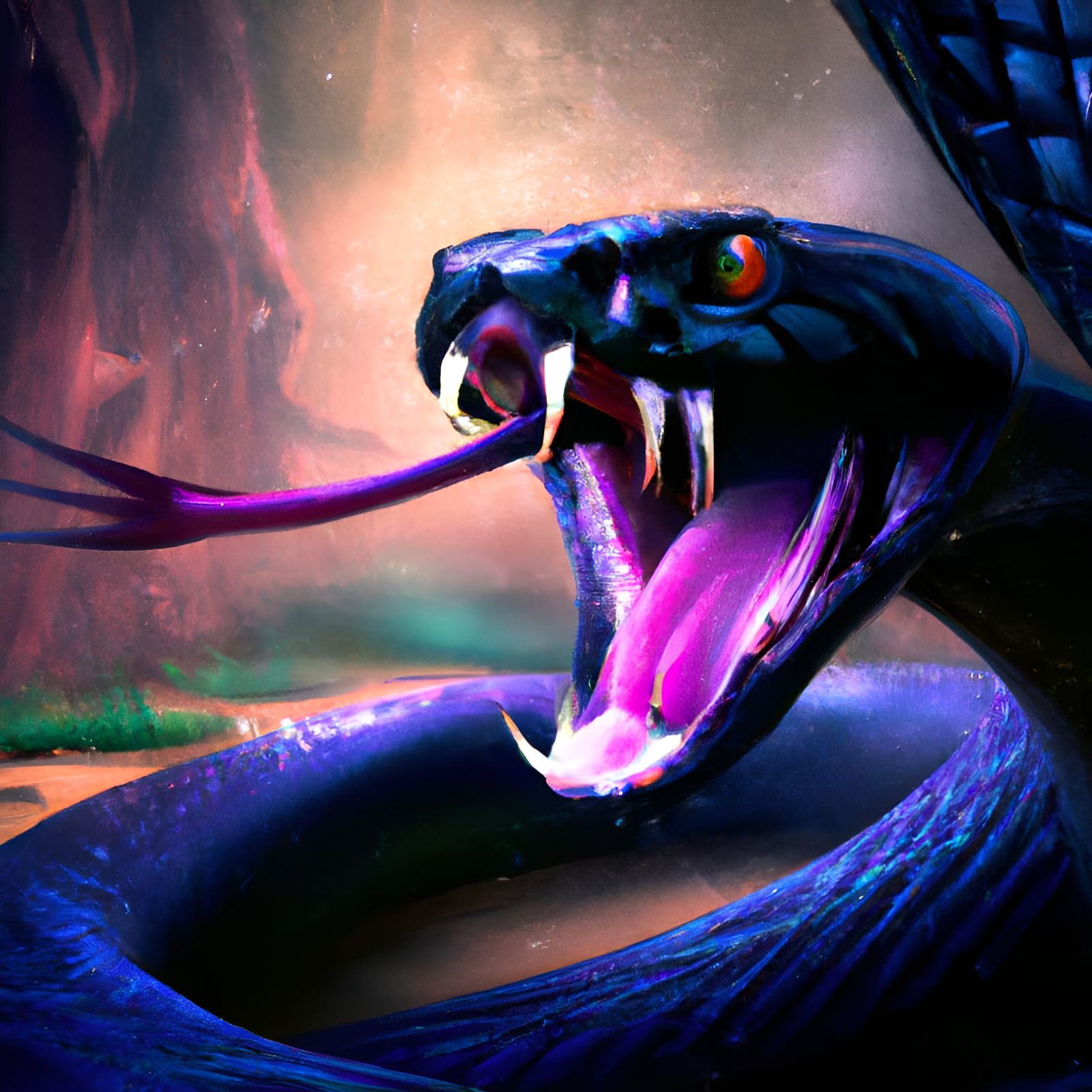 Cobra Snakes - AI Generated Artwork - NightCafe Creator