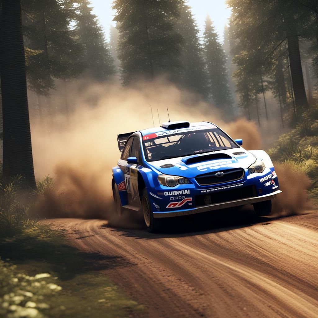 Subaru WRX Rally Car Drifting: 3D Game Cinematic