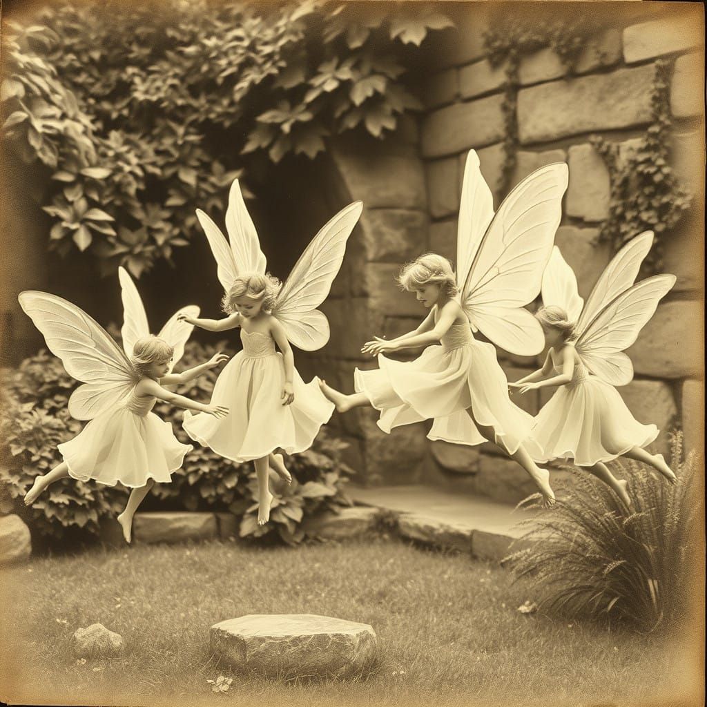 Vintage Photograph of REAL Fairies 1908  by @Faea Tuulama