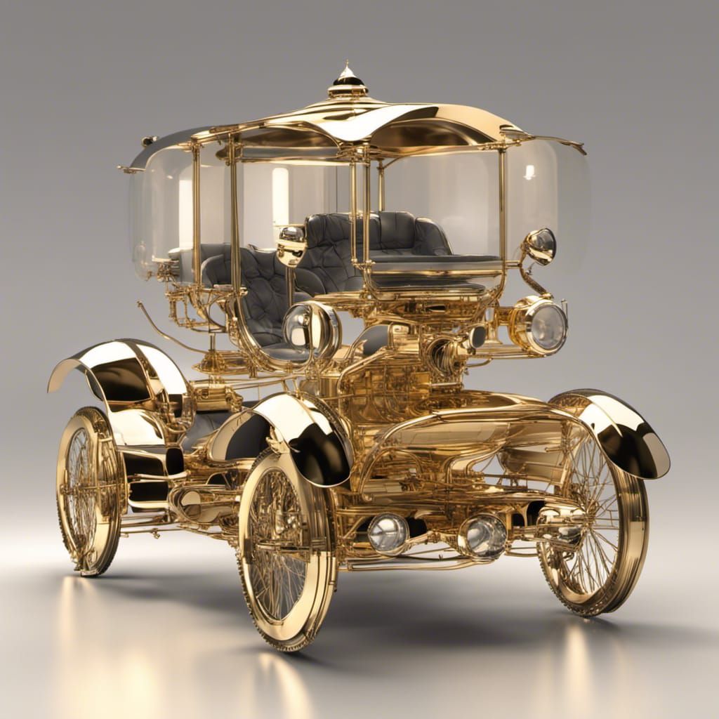 NeoRetro Temporal Car: A fusion of Victorian elegance and holographic tech.  by @DigitalDreamweaver