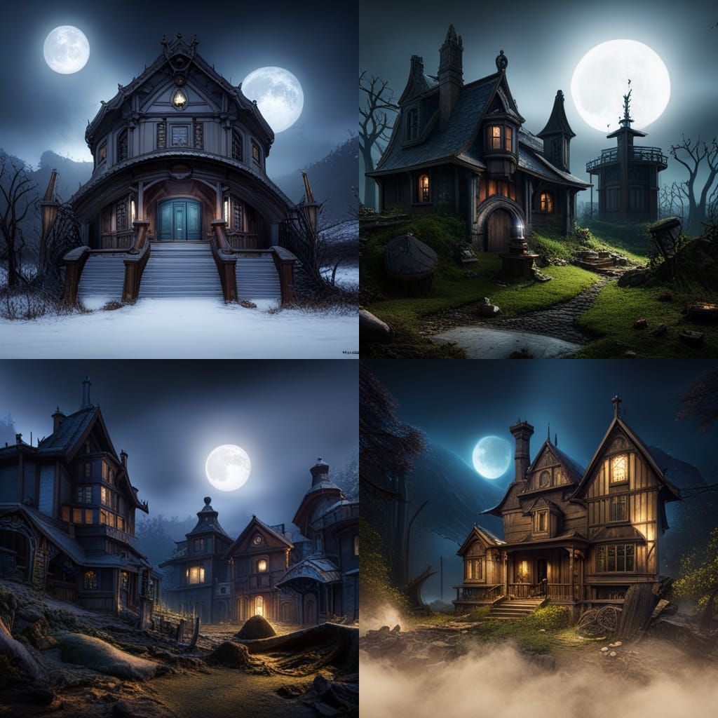 A haunted house in the middle of the woods