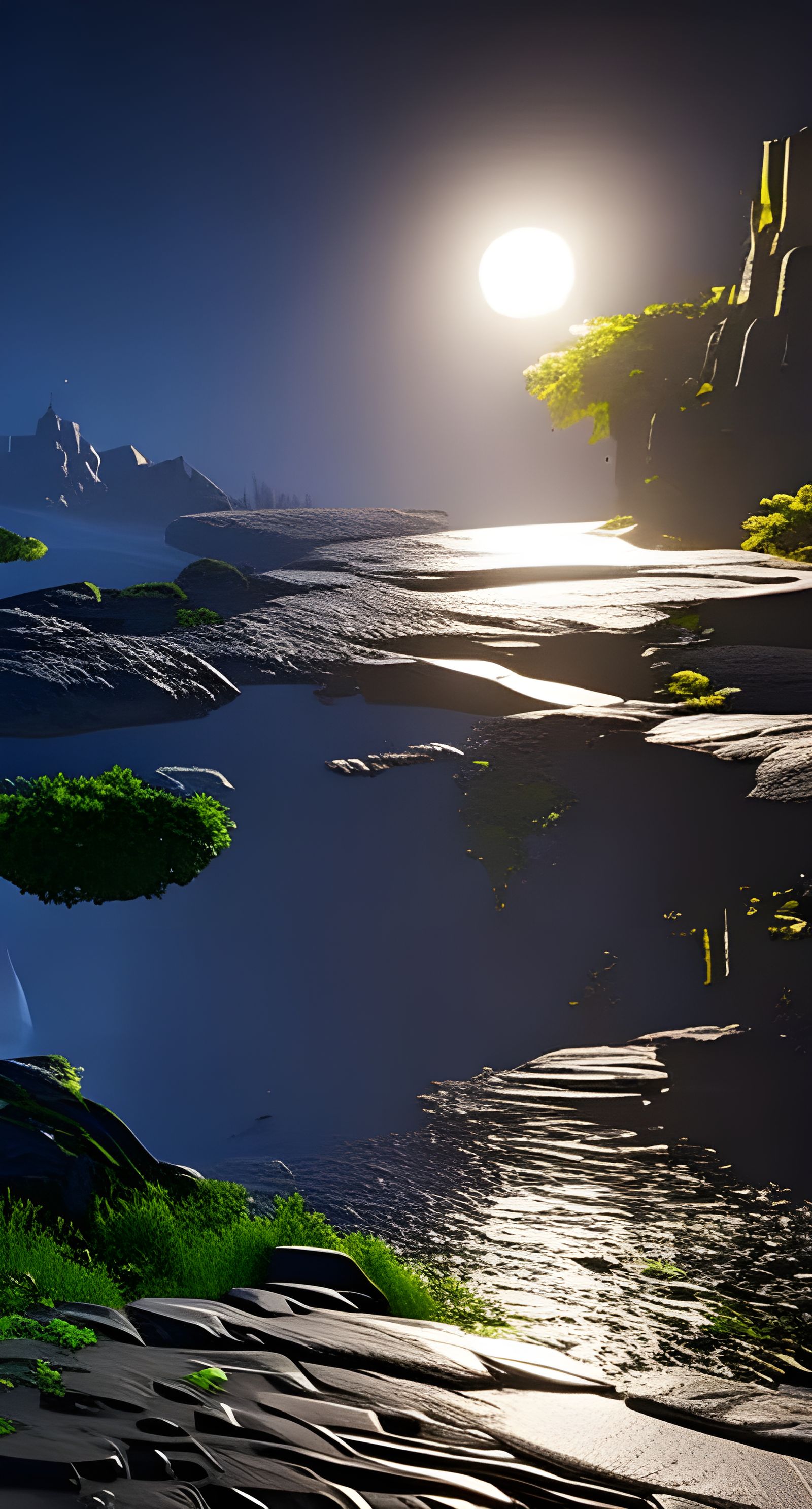 bright neon ,unreal engine 5,uhd,12k resolution,detailed textures,moon lighting , accelerated by NVIDIA ...  by @sandman
