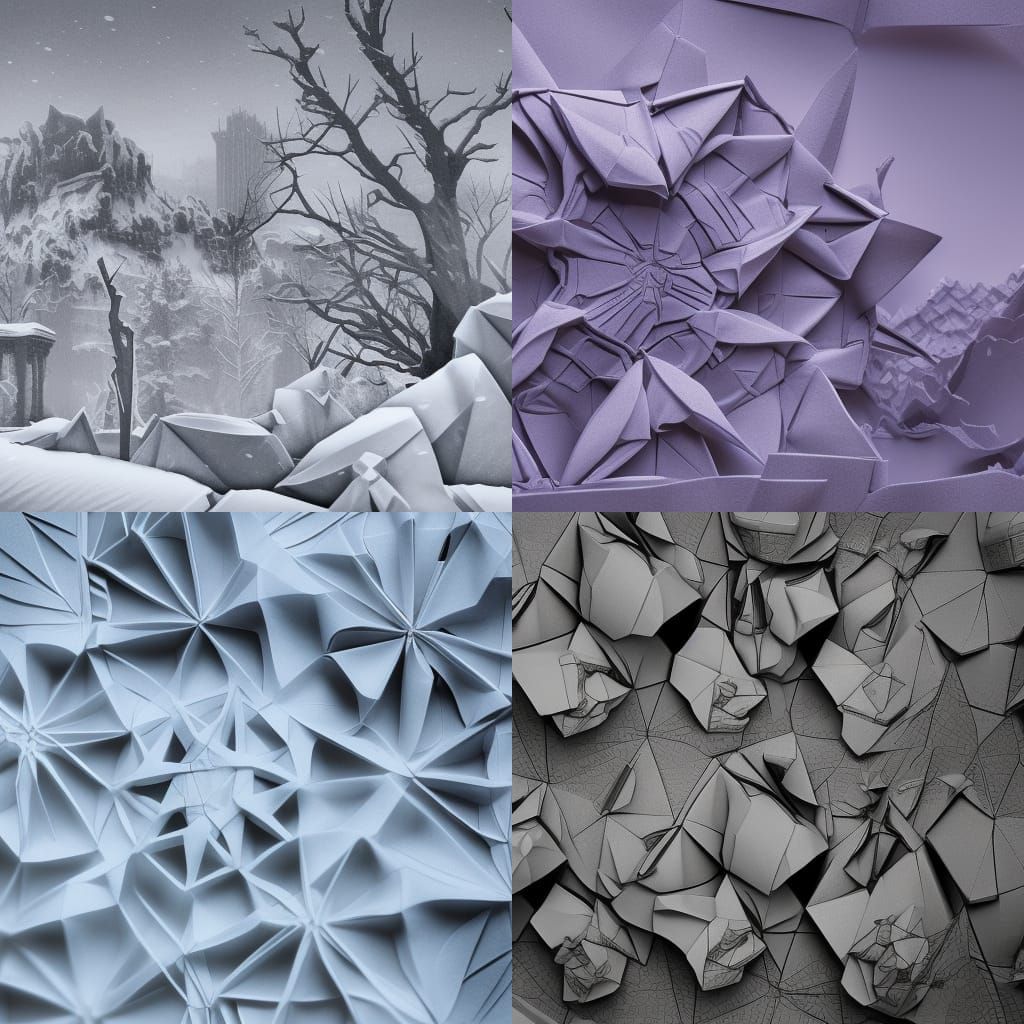 Nuclear Winter Wonderland, Somber, Graceful, Deep contrast S...