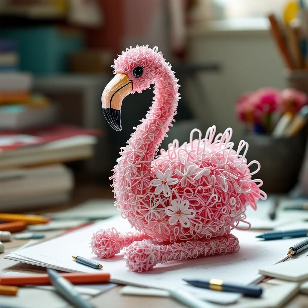 paperclip flamingo