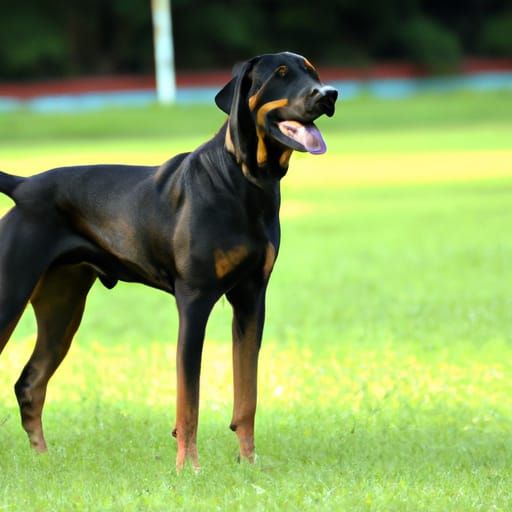 large, muscular dog strong, athletic build with a broad chest deep ...